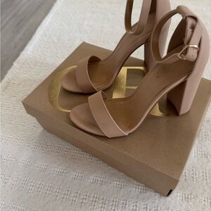 Charlotte Russe Beige Block Heel Sandals